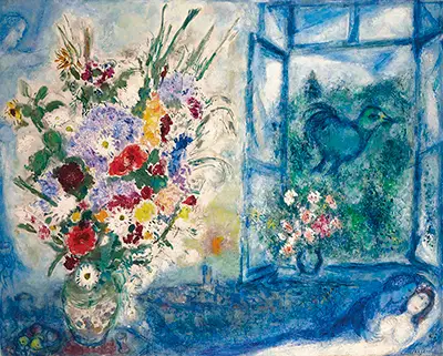 Bouquet near the Window (Bouquet près de la fenêtre) Marc Chagall